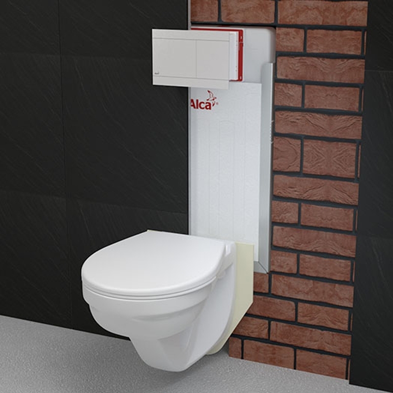 Rezervor wc incastrat Alcaplast, Renovmodul, pentru montare in zidarie, pentru wc suspendat