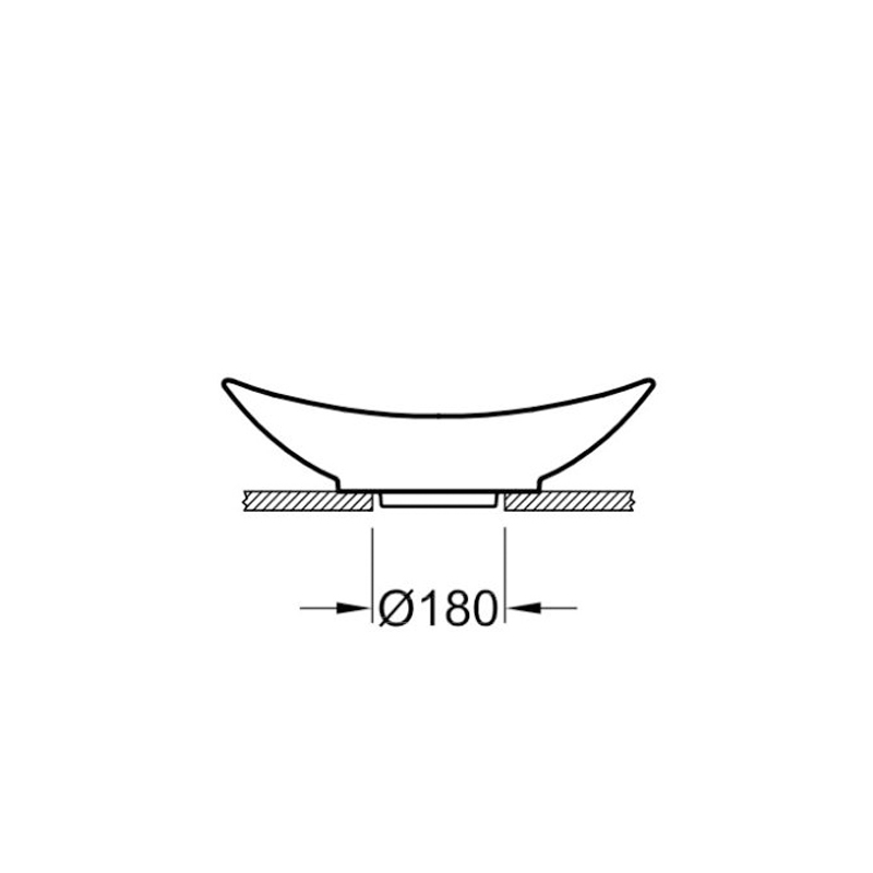 Lavoar pe blat Fluminia, My Pleasure, alb, 63.5 x 37.5