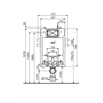 Rezervor  incastrat Alcaplast, Renovmodul, slim, pentru montare in zidarie, pentru vas wc suspendat