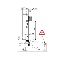 Rezervor  incastrat Alcaplast, Renovmodul, slim, pentru montare in zidarie, pentru vas wc suspendat