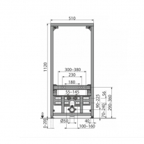 Cadru montaj Alcaplast, pentru bideu, H112 cm