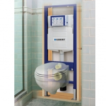 Set instalator Geberit, rama Duofix, rezervor Sigma 12cm cu set fixare si set antifonare, pentru wc suspendat