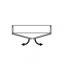 Dulap cu oglinda, Kolpasan, Evelin, 80x14x70cm, alb