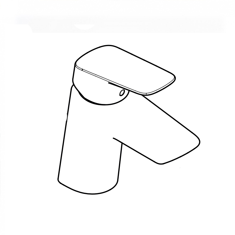 Baterie lavoar Hansgrohe, Logis 100, crom