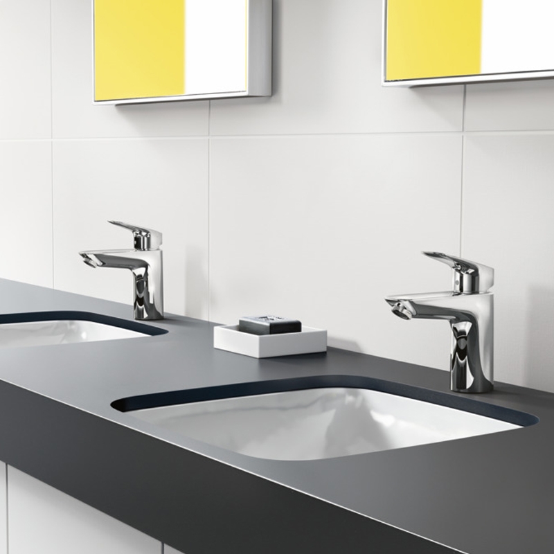 Baterie lavoar Hansgrohe, Logis 100, crom