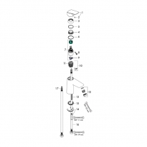 Baterie lavoar Hansgrohe, Logis 100, crom