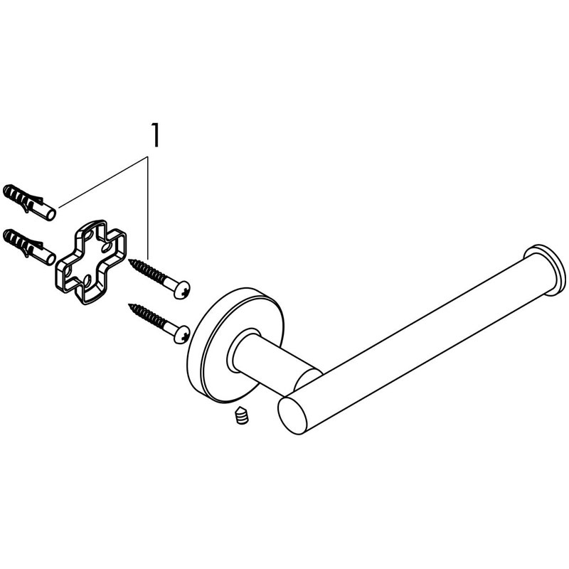 Porthartie WC Hansgrohe, Logis Universal, crom