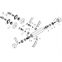 Baterie de dus termostatata, Hansgrohe, Ecostat E, Crom