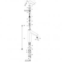 Baterie lavoar cu ventil 260, Hansgrohe, Metropol, Crom