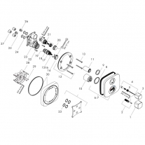Baterie dus cu termostat, Hansgrohe, Ecostat E, Crom
