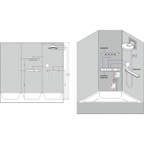 Palarie de dus fix, Hansgrohe, Rainfinity 360, 1 jet, alb mat