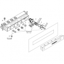 Corp incastrat pentru baterie cu 2 functii, Hansgrohe, RainSelect, pentru baterii cu 2 functii
