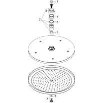 Palarie de dus fix, Hansgrohe, Croma 280, Negru mat