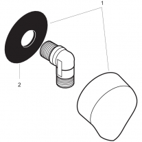 Racord dus, Hansgrohe, Fixfit E, Negru mat
