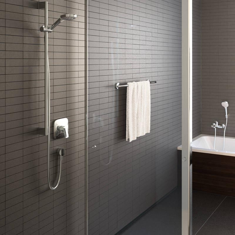 Baterie dus parte vizibila, Hansgrohe, Logis, Crom