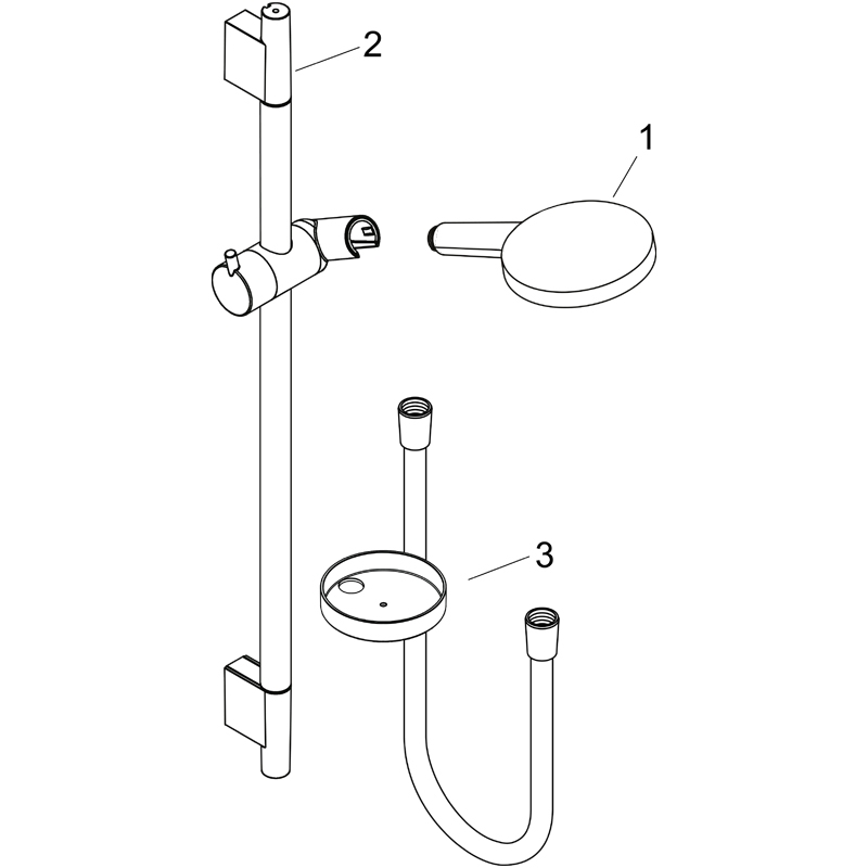 Set de dus cu bara 65 cm Hansgrohe, Raindance Select S, crom