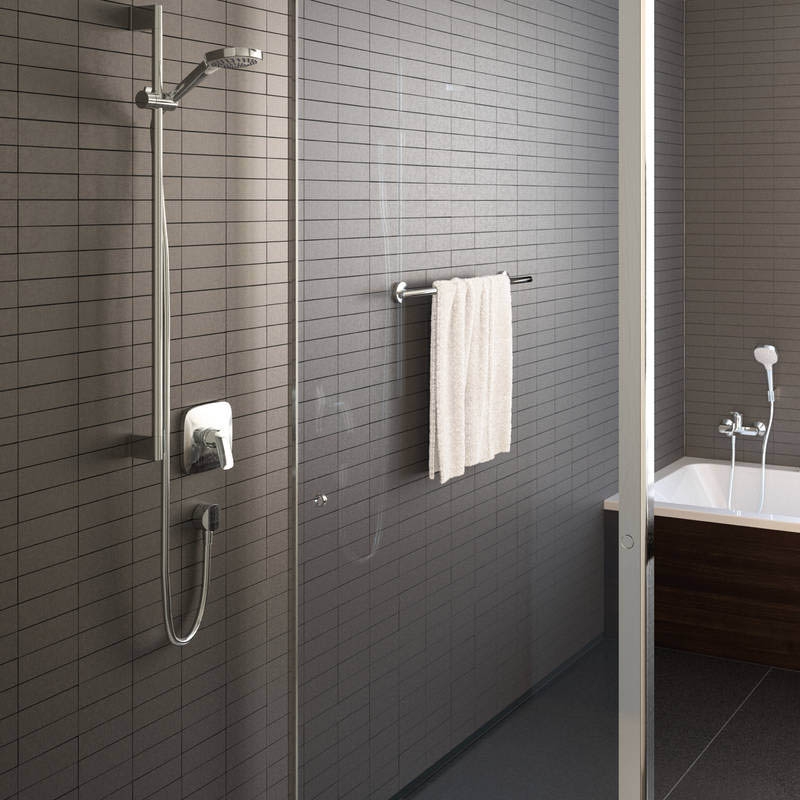 Racord dus, Hansgrohe, Fixfit E, crom