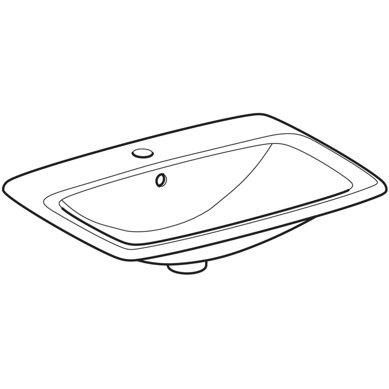 Lavoar incastrat, Geberit, Selnova Square, 60 cm, alb