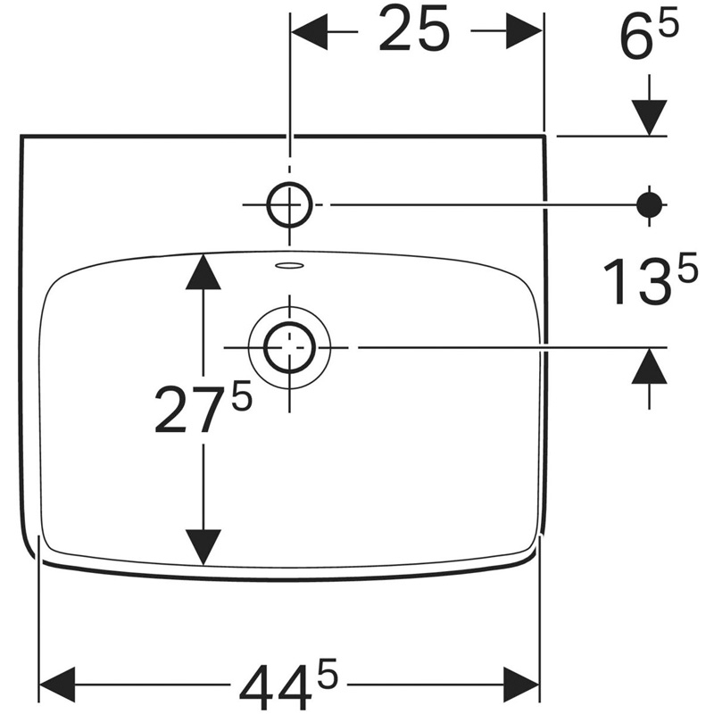 Lavoar Geberit, Selnova Square, 50 cm