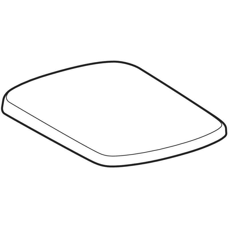 Capac WC Geberit, Selnova Square, soft close si quick release, alb