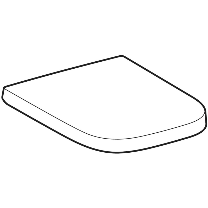 Capac WC Geberit, Selnova Square, soft close, alb