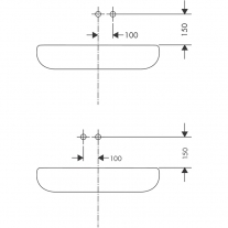 Baterie lavoar Hansgrohe, Talis E, montaj pe perete, 22.5 cm, Negru mat