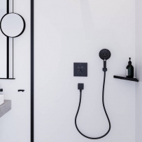 Baterie de dus termostatata, Hansgrohe, ShowerSelect, Negru mat