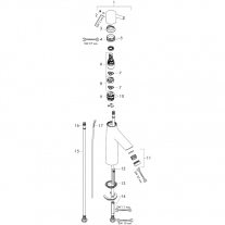 Baterie lavoar cu ventil, Hansgrohe, Talis S 100, Crom