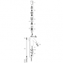 Baterie lavoar cu ventil, Hansgrohe, Talis Select S 100, Crom