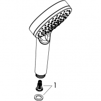 Para de dus, Hansgrohe, Crometta Vario, alb/crom