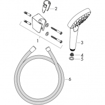 Set para si suport dus Hansgrohe, Croma Select E Vario, furtun 160 cm,crom