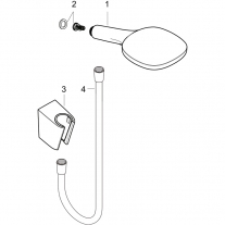 Set para si suport dus Hansgrohe, Raindance Select E, furtun de 160 cm, crom