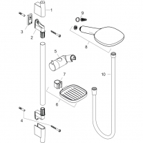 Set de dus cu bara 65 cm Hansgrohe, Raindance Select E, crom