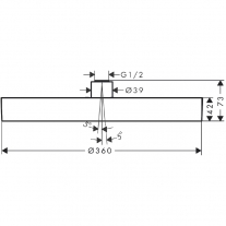 Palarie de dus Hansgrohe, Rainfinity 360, crom