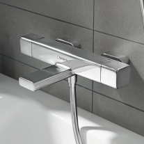 Baterie cada dus Hansgrohe, Ecostat E, termostatata, crom