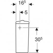 Rezervor vas WC, Geberit, Selnova, alb