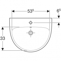 Lavoar Geberit, Selnova, 60 cm, alb
