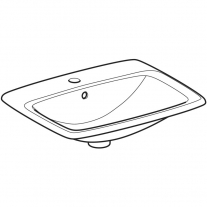 Lavoar incastrat, Geberit, Selnova Square, 55 cm, alb