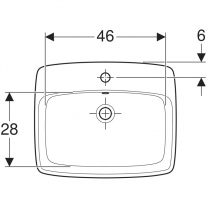 Lavoar incastrat, Geberit, Selnova Square, 55 cm, alb
