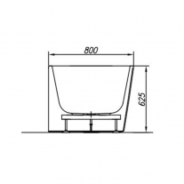 Cada freestanding Kolpasan, Dream, 180x80 cm