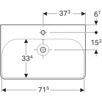 Lavoar Geberit, Smyle Square, 75 cm, alb