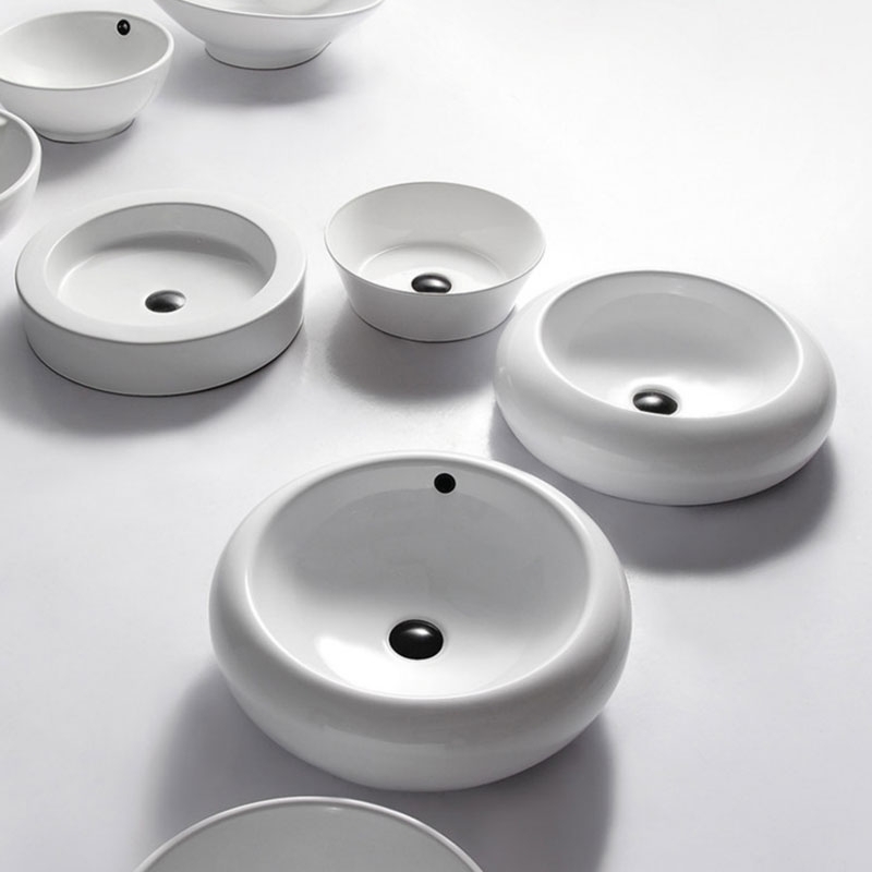 Ventil negru lucios Fluminia, fara preaplin, capac ceramic