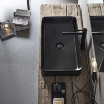 Lavoar pe blat, Fluminia, My Black Square, dreptunghiular, negru mat