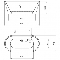 Cada Freestanding, Cersanit, Crea, ovala, alb