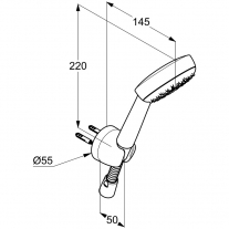Set cada - dus, Kludi, Logo 1S, crom