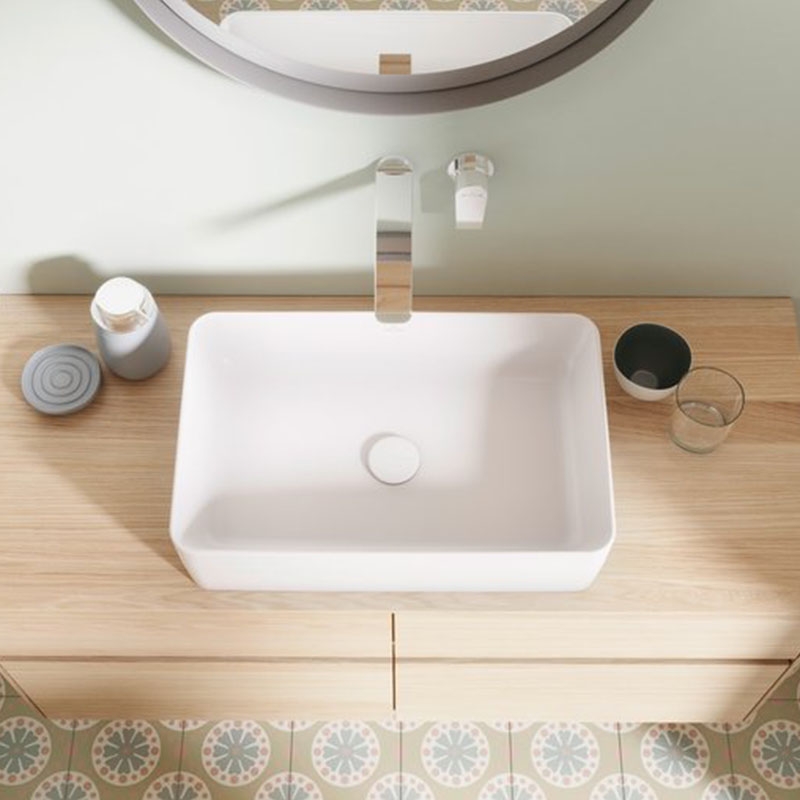 Lavoar pe blat, Villeroy & Boch, Collaro, 56 x 36 cm, dreptunghiular, alb