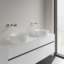 Lavoar pe blat, Villeroy & Boch, Collaro, diametrul de 40 cm, alb
