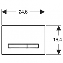 Clapeta de actionare, Geberit, Sigma50, crom lucios