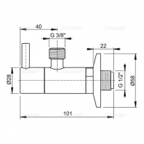 Robinet coltar, AlcaPlast, cu filtru 1/2, crom