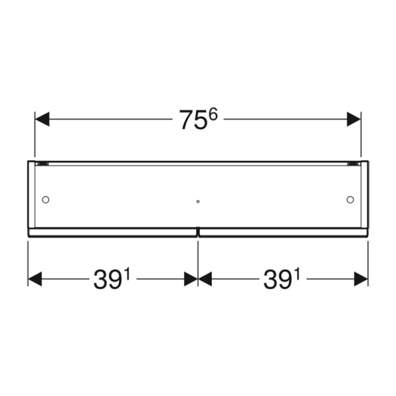 Dulap suspendat cu oglinda, Geberit, Selnova Square, alb, 80 cm